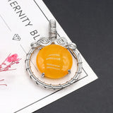 Natural Stone Hand woven Round Charm Pendant Necklace Jewelry Making 35x48mm