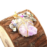 Amethyst Quartz Stone Pendant Necklace for DIY Jewelry