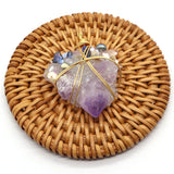Amethyst Quartz Stone Pendant Necklace for DIY Jewelry