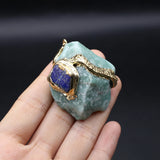 Natural Stone Pendant Moon Star Butterfly Key Lock Healing Crystals Stone Charms