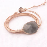 Labradorite Boho Long Bracelet Unique Dropship