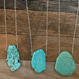 Natural Turquoise Pendant Necklace Reiki Crystal Dragon Beads Chakra