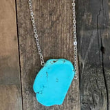 Natural Turquoise Pendant Necklace Reiki Crystal Dragon Beads Chakra