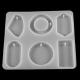 Silicone Necklace Pendant Set Mold Key-Chain Resin Molds for DIY Jewelry Making