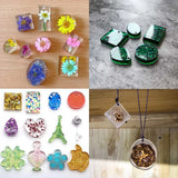 Silicone Necklace Pendant Set Mold Key-Chain Resin Molds for DIY Jewelry Making
