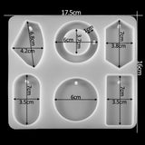 Silicone Necklace Pendant Set Mold Key-Chain Resin Molds for DIY Jewelry Making