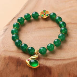 Nethong's Natural Red Agate Rabbit Bracelet - Jade Rabbit Agate Bracelet