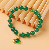 Nethong's Natural Red Agate Rabbit Bracelet - Jade Rabbit Agate Bracelet