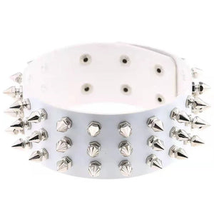 Choker Women Pu Tapered Rivet Choker Necklace For Women Party Club