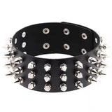 Choker Women Pu Tapered Rivet Choker Necklace For Women Party Club