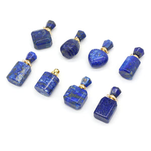 Lapis Lazuli Stone Perfume Bottle Necklace - Essential Oil Diffuse