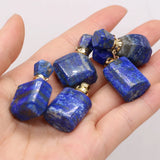 Lapis Lazuli Stone Perfume Bottle Necklace - Essential Oil Diffuse