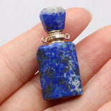 Lapis Lazuli Stone Perfume Bottle Necklace - Essential Oil Diffuse