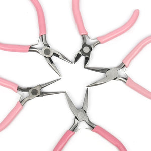 Pink Stainless Steel Pliers Cutter with Insulated Clamping Tip
