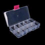 Adjustable 10 Slots Plastic Storage Box Craft Organizer Jewelry Tool Case