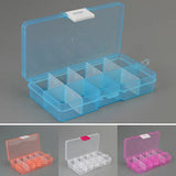 Adjustable 10 Slots Plastic Storage Box Craft Organizer Jewelry Tool Case