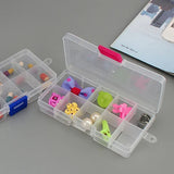 Adjustable 10 Slots Plastic Storage Box Craft Organizer Jewelry Tool Case