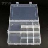 Plastic Jewelry Box Compartment Container Beads Earring Rectangle Case