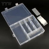 Plastic Jewelry Box Compartment Container Beads Earring Rectangle Case