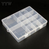 Plastic Jewelry Box Compartment Container Beads Earring Rectangle Case