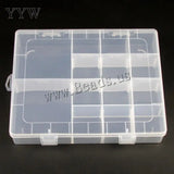 Plastic Jewelry Box Compartment Container Beads Earring Rectangle Case