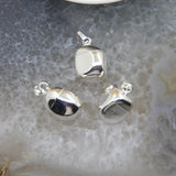 Plated Silvery Pyrite Nugget Pendant for DIY Jewelry Making