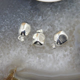 Plated Silvery Pyrite Nugget Pendant for DIY Jewelry Making