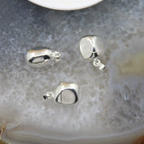 Plated Silvery Pyrite Nugget Pendant for DIY Jewelry Making