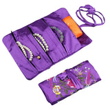 Portable Silk Jewelry Roll Wrap Jewelry Pouch Organizer Travel