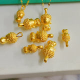 Pure 999 24K Yellow 3D Bless Mini Buddha Pendant
