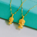 Pure 999 24K Yellow 3D Bless Mini Buddha Pendant