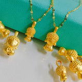 Pure 999 24K Yellow 3D Bless Mini Buddha Pendant