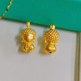 Pure 999 24K Yellow 3D Bless Mini Buddha Pendant