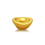 999 24K Yellow Bead Lucky Yuanbao Ingot Pendant 0.1g