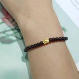 Pure 999 24K Yellow Bead Bracelet Ring Necklace Lucky Pendant