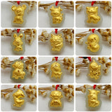 999 24K Yellow Hetian Jade Chinese Zodiac Pendant