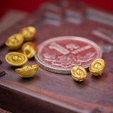 Pure 999 24K Yellow Lucky Yuanbao Pendant Men Women 3D