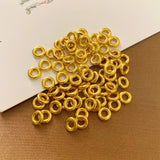 Pure 999 24K Yellow Spaceror Transfer Bead Circle Pendant