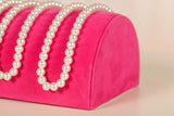 Velvet Bracelet Chain Pendant Necklace Storage Wooden Stand Holder