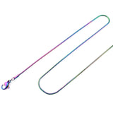 Rainbow Round Snake Necklace 1.2mm Stainless Steel Chain DIY Jewelry Material