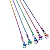 Rainbow Round Snake Necklace 1.2mm Stainless Steel Chain DIY Jewelry Material