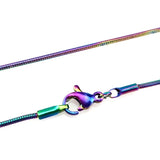Rainbow Round Snake Necklace 1.2mm Stainless Steel Chain DIY Jewelry Material