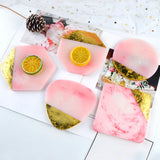 Geometric Plate Dish Resin Casting Mold Coaster Square Round