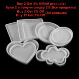 Geometric Plate Dish Resin Casting Mold Coaster Square Round