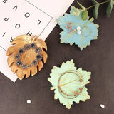 Resin Jewelry Display Tray Maple Leaf Earring Necklace Br
