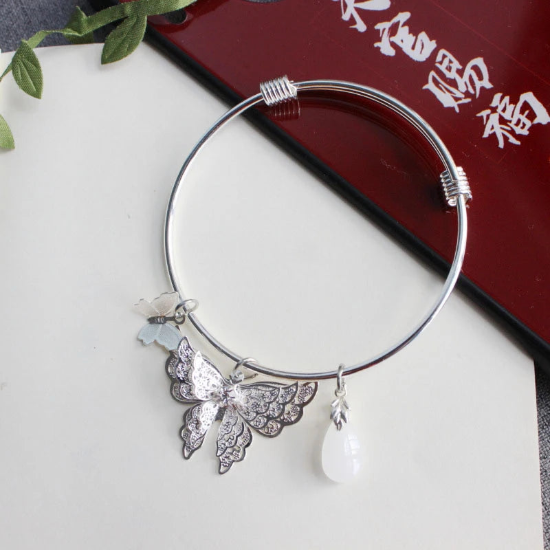 Retro TGCF Hua Cheng Xie Lian Butterfly Pendant Bracelet Cosplay Prop