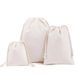 1 Reusable Cotton Muslin Drawstring Bag Organic Dust Bag for Jewelry Packaging