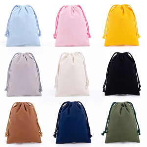 1 Reusable Cotton Muslin Drawstring Bag Organic Dust Bag for Jewelry Packaging