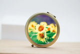 Pocket Pill Box Container 58MM Round with Mirror Gold/Silver/Bronze