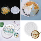Round Coaster Base Cup UV Silicone Epoxy Resin Molds DIY Home Decoration